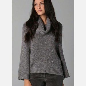 Theory Jufina Granito Gray wool Cashmere Pullover Women's Sweater Sz S